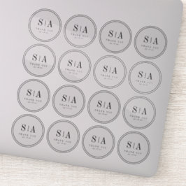 洗練されたモノグラム結婚式の引き出物透明 シール