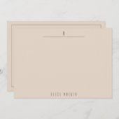 洗練されたモノグラモダングラム ノートカード (正面/裏面)