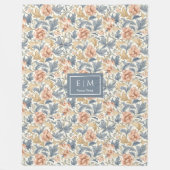 洗練されたモリススタイルのパーペネルパターンの贈り物 フリースブランケット (正面)