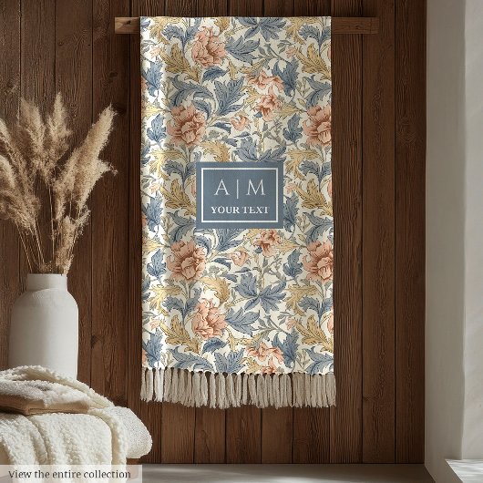 洗練されたモリススタイルのパーペネルパターンの贈り物 フリースブランケット