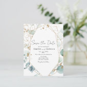 洗練されたユーカリ葉プのと葉 ポストカード (スタンド正面)