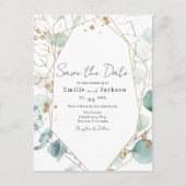 洗練されたユーカリ葉プのと葉 ポストカード (正面)