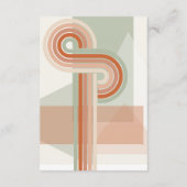 洗練されたラインジオメトリック詳細テラコッタID983 エンクロージャーカード (裏面)