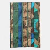 洗練されたラグジュアリーアカリブのフリカ島 キッチンタオル (縦)