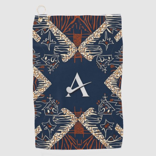 洗練されたラグジュアリーアカリブのフリカ島 ゴルフタオル (正面)