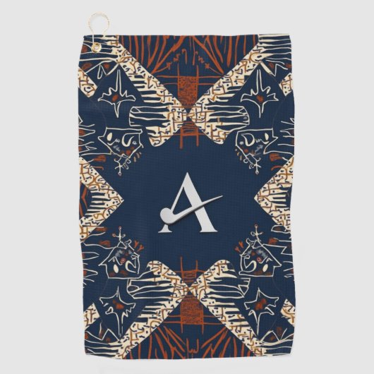 洗練されたラグジュアリーアカリブのフリカ島 ゴルフタオル (正面)