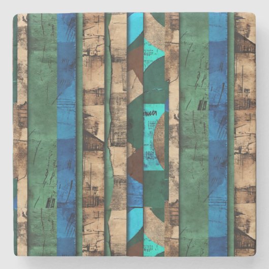 洗練されたラグジュアリーアカリブのフリカ島 ストーンコースター (正面)