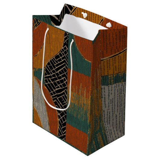 洗練されたラグジュアリーアカリブのフリカ島 ミディアムペーパーバッグ (正面アングル)