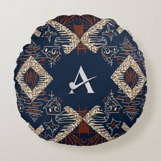 洗練されたラグジュアリーアカリブのフリカ島 ラウンドクッション (正面)