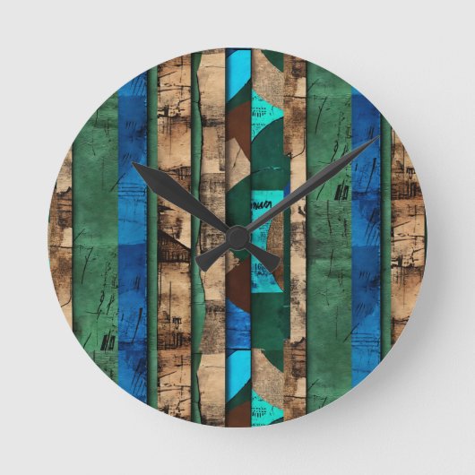 洗練されたラグジュアリーアカリブのフリカ島 ラウンド壁時計 (正面)