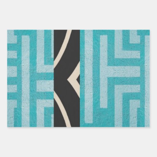 洗練されたラグジュアリーアカリブのフリカ島 ラッピングペーパーシート (正面3)