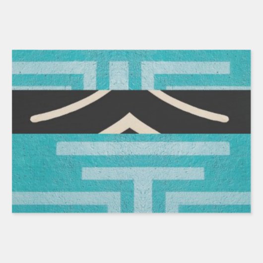 洗練されたラグジュアリーアカリブのフリカ島 ラッピングペーパーシート (正面)