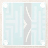 洗練されたラグジュアリーアフリカカリビアンアイランド ガラスコースター (裏面)