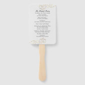 洗練されたラグジュアリー結婚式 プログラム ハンドファン (裏面)