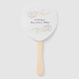 洗練されたラグジュアリー2結婚式 プログラム ハンドファン