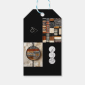 洗練されたラグジュアリー アフリカ カリブ ギフトタグ (正面)