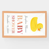 洗練されたラバーダックニュートラルベビーシャワー 横断幕 (横)