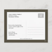 洗練されたラベルホリデーフォトカードはがき シーズンポストカード (裏面)