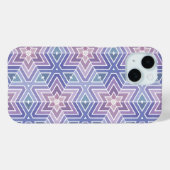 洗練されたラベンダー幾何学星迷路パターン Case-Mate iPhoneケース (裏面 (横))
