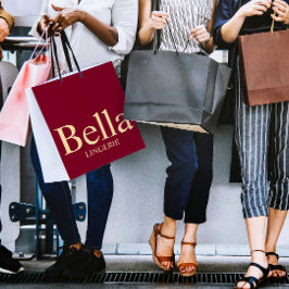 洗練されたランジェリーブランドのデザイン - 編集可能なエレガントな下着デザイン ラージペーパーバッグ