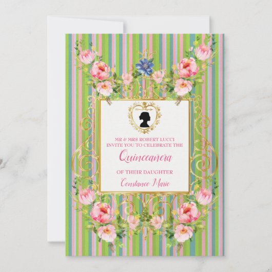 洗練されたリージェンシーエラキンセアニェラ招待状 招待状 (正面)