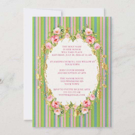 洗練されたリージェンシーエラキンセアニェラ招待状 招待状 (裏面)