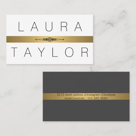 洗練されたルクス 名刺 (正面/裏面)