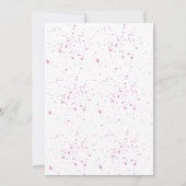 洗練されたルビーとバラブライダルシャワー 招待状 (裏面)