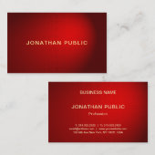 洗練されたレッドダマスク金ゴールドプロフェッショナルトレンディー 名刺 (正面/裏面)