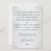 洗練されたレトロ ミニマル 黒猫 & ブランチ シーズンカード (裏面)