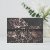 洗練されたローズゴールドの花模様 | ギフト券 (スタンド正面)