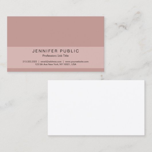 洗練されたヴィンテージカラー調和プロフェッショナル 名刺 (正面/裏面)