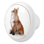 洗練されたヴィンテージレッドキツネエクエストランノブ セラミックノブ (右)