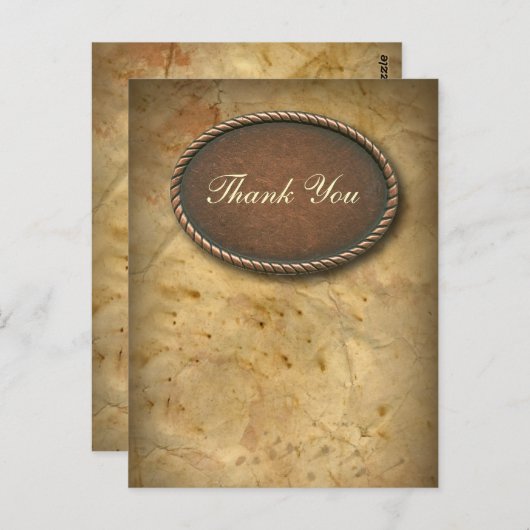 洗練されたヴィンテージ西感謝してい国あなた ポストカード (正面/裏面)