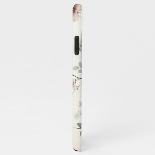 洗練された上品で繊細な水彩花 iPhoneケース (右側)