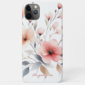 洗練された上品な繊細な水彩花 Case-Mate iPhoneケース (裏面)