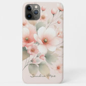 洗練された上品な繊細な水彩花 Case-Mate iPhoneケース (裏面)