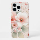 洗練された上品な繊細な水彩花 iPhoneケース (裏面)