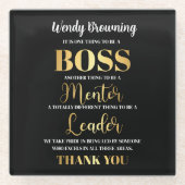 洗練された世界とブラックボスの評価 ガラスコースター (正面)