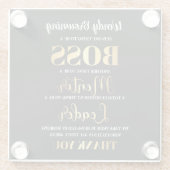 洗練された世界とブラックボスの評価 ガラスコースター (裏面)