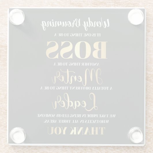 洗練された世界とブラックボスの評価 ガラスコースター (裏面)