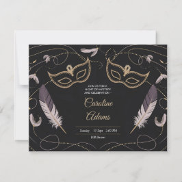 洗練された仮装誕生日招待状カード 招待状