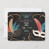 洗練された仮装誕生日招待状カード 招待状 (正面)