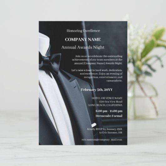 洗練された企業賞のガラナイト 招待状 (スタンド正面)