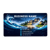 洗練された住宅の外壁洗浄 ティール ラベル (正面)