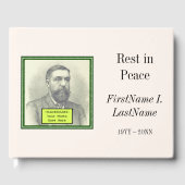 洗練された保守的な葬儀ゲストブック ゲストブック (正面)