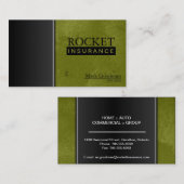 洗練された保険仲介人の名刺- 名刺 (正面/裏面)