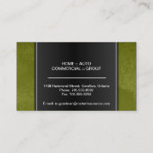 洗練された保険仲介人の名刺- 名刺 (裏面)