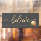 洗練された信じJingleベルクリスマス ウィンドウサイン (シート2)