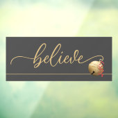 洗練された信じJingleベルクリスマス ウィンドウサイン (シート3)